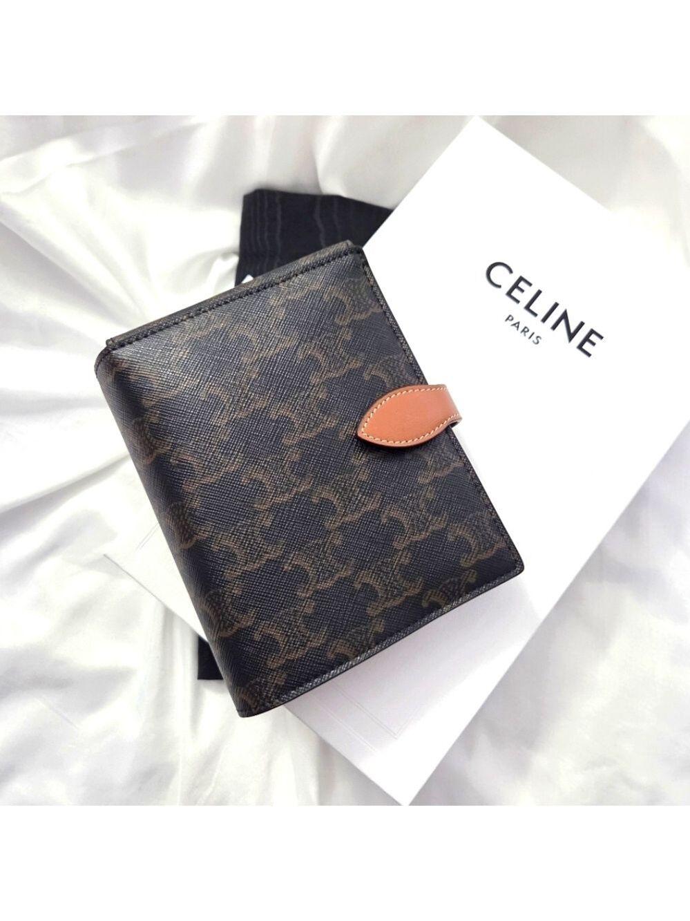 Limited Edition Authentic Celine Triomphe Travel Wallet Comb Brush Mirror Set